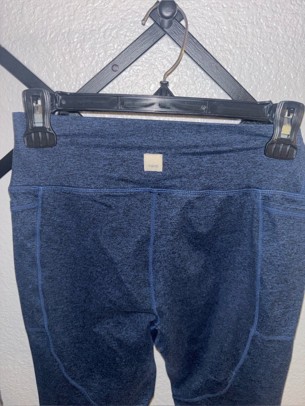 Vuori The Rise Blue Heather High Rise Leggings Yoga Athleisure Size Small - Picture 5 of 5